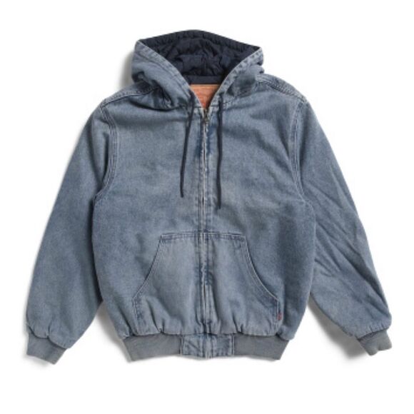 LEVI’S XS Potrero Quilted Interior Classic Relaxed Fit Full Zip Denim Hoodie - Picture 1 of 4